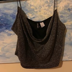 H&M sparkly crop top